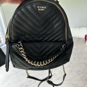 Victoria's Secret Black Chevron Backpack